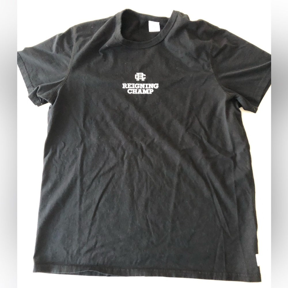 Reigning Champ black logo t-shirt